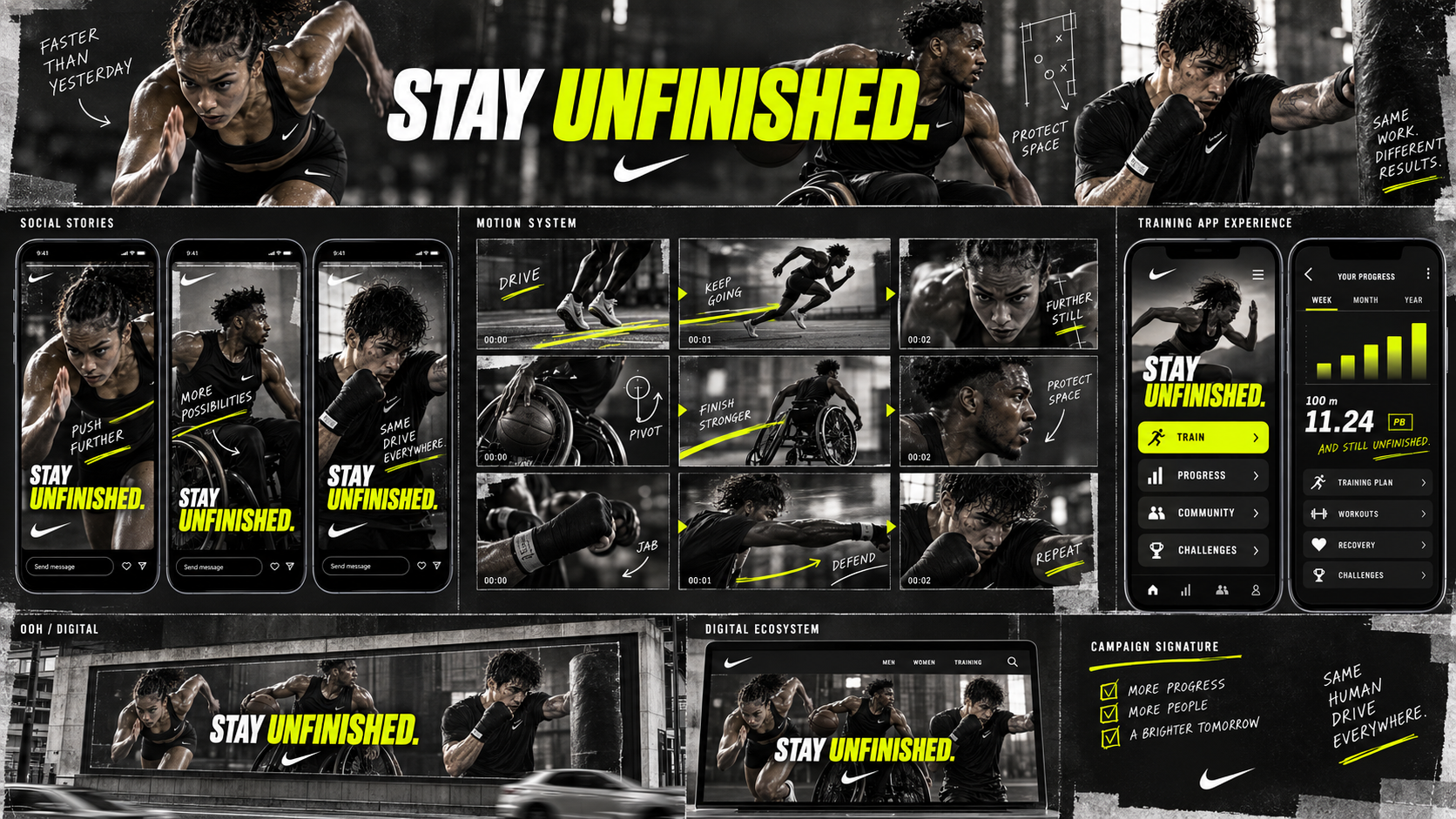 Nike Stay Unfinished digital and motion system