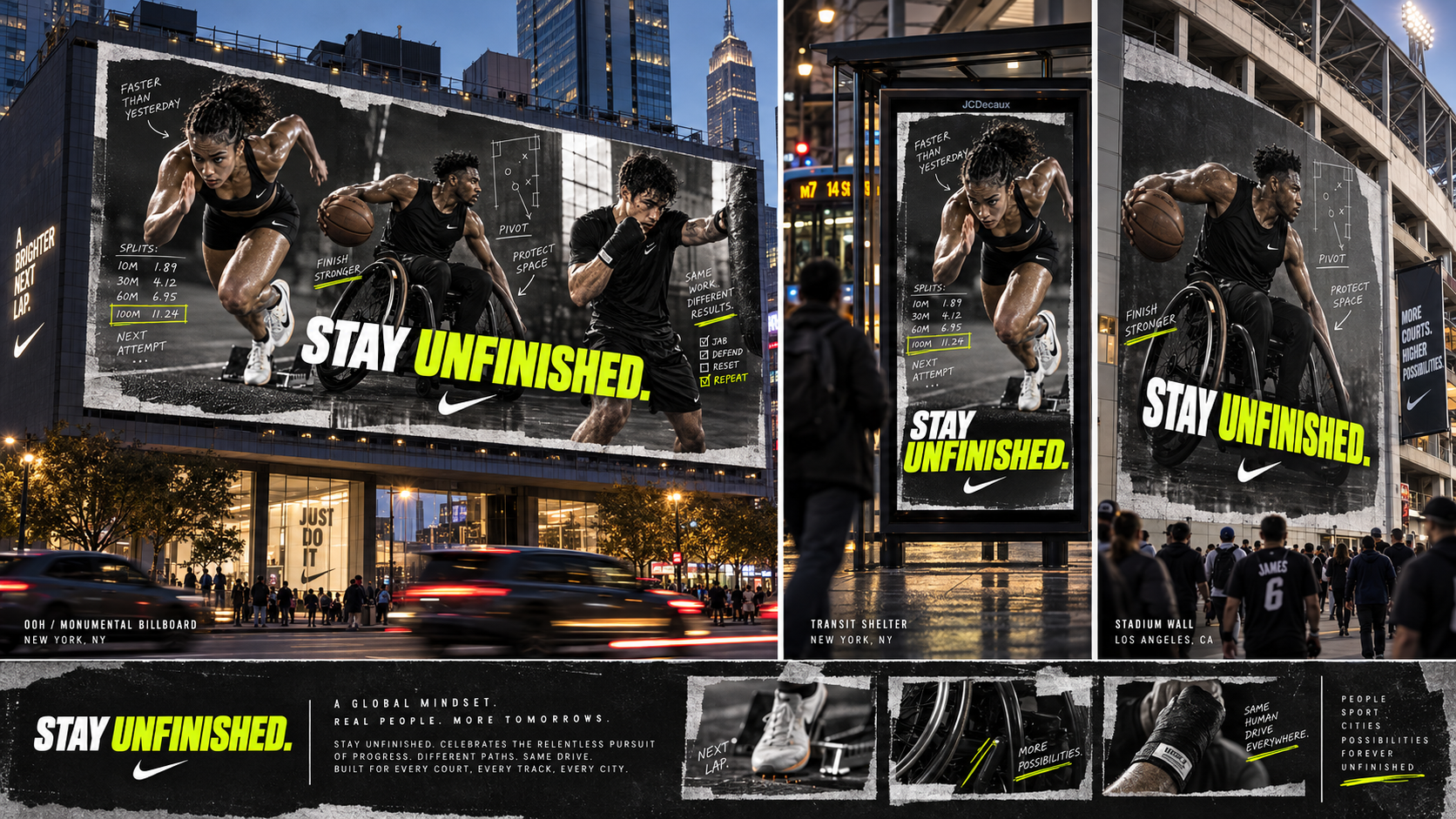 Nike Stay Unfinished out-of-home campaign