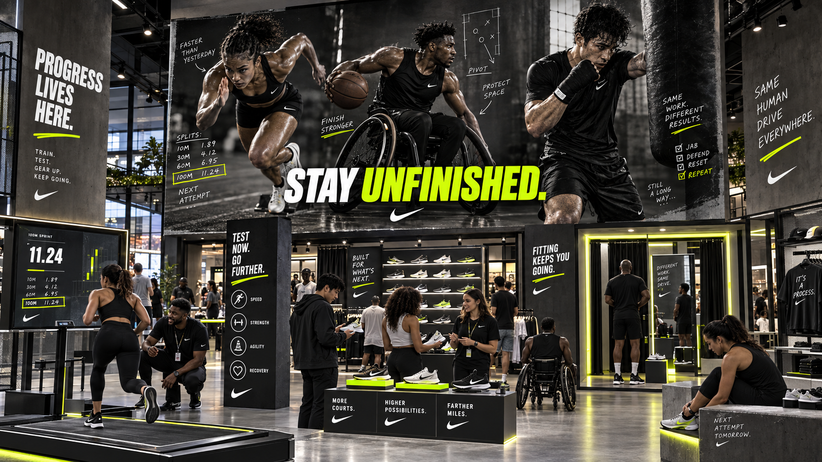 Nike Stay Unfinished retail activation