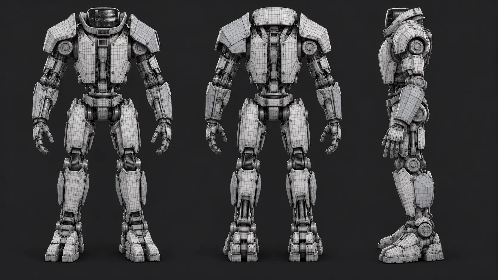 Draug wireframe mesh