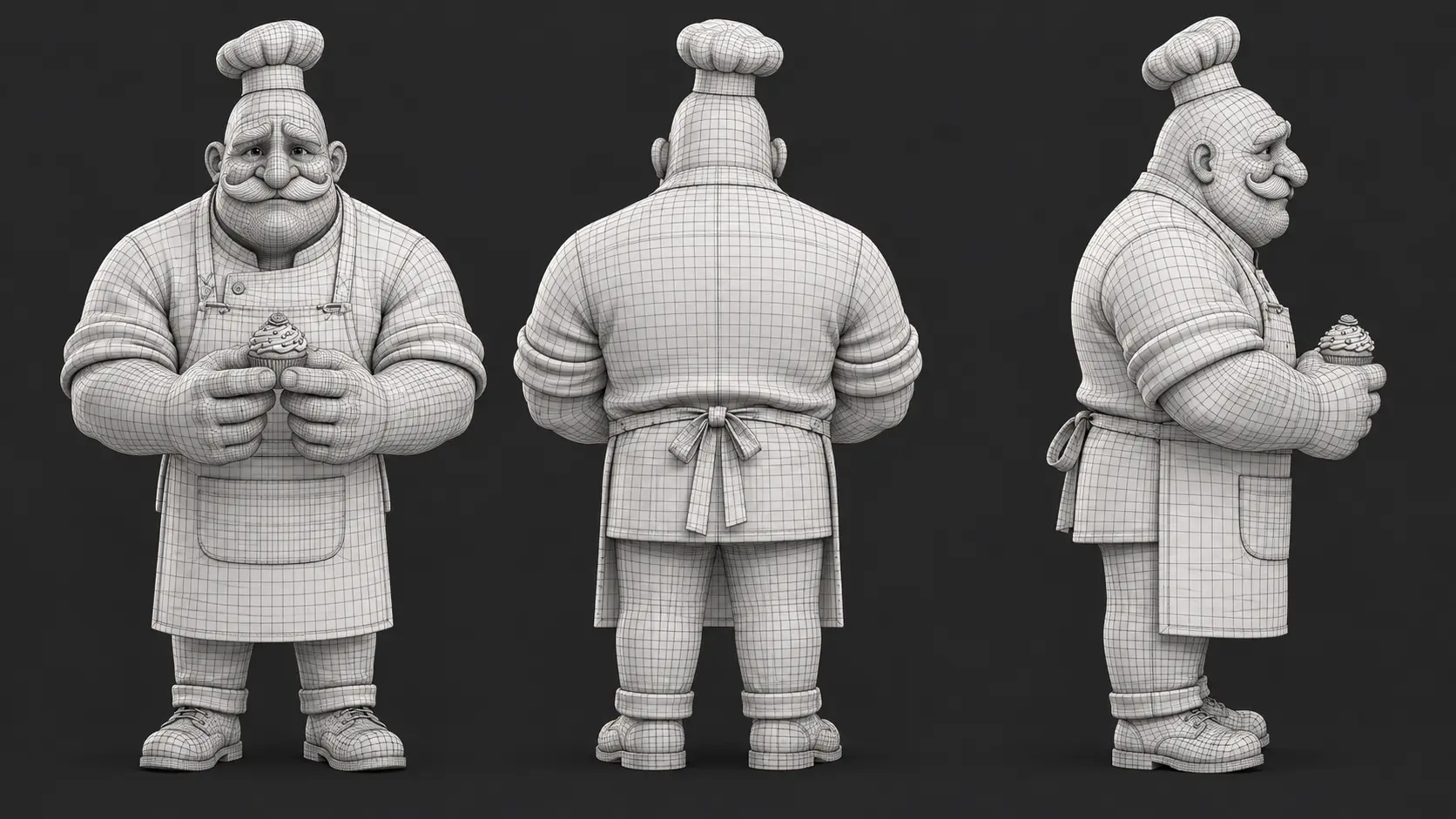 Bruno Bun wireframe mesh