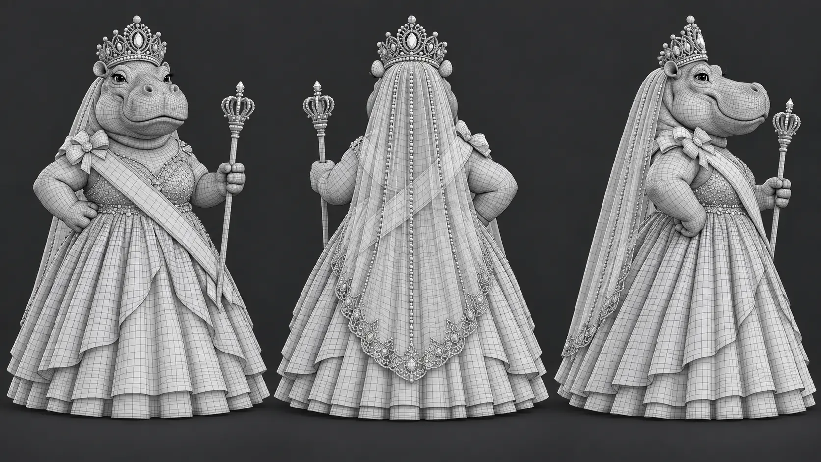 PoPo wireframe mesh