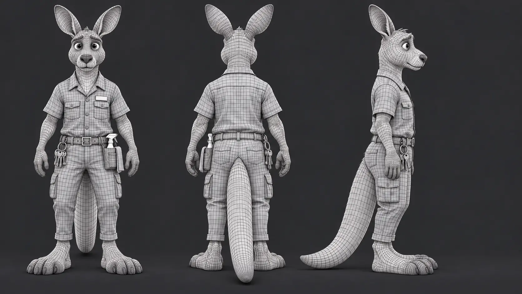 Dusty Kleenitup wireframe mesh