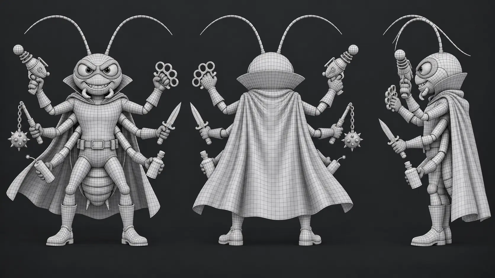 Ramone wireframe mesh