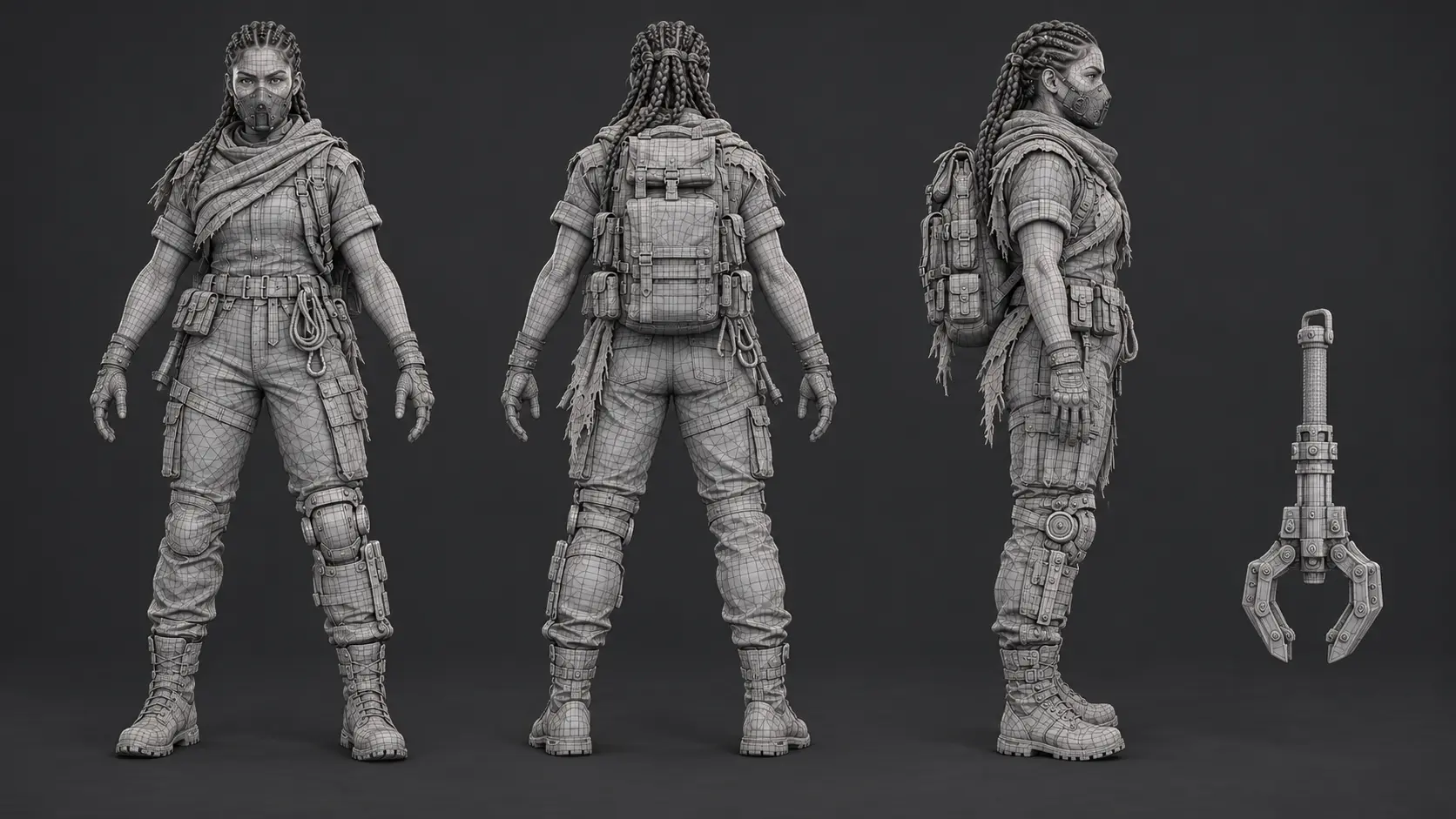 Salvager wireframe mesh