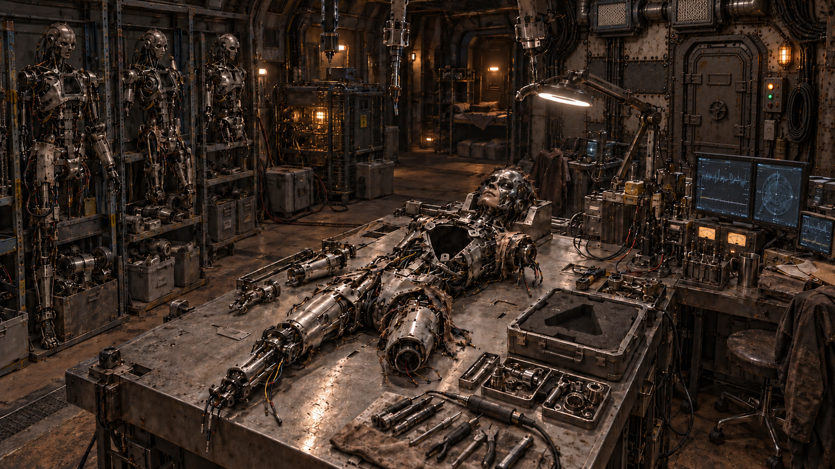 Mercer's workshop interior