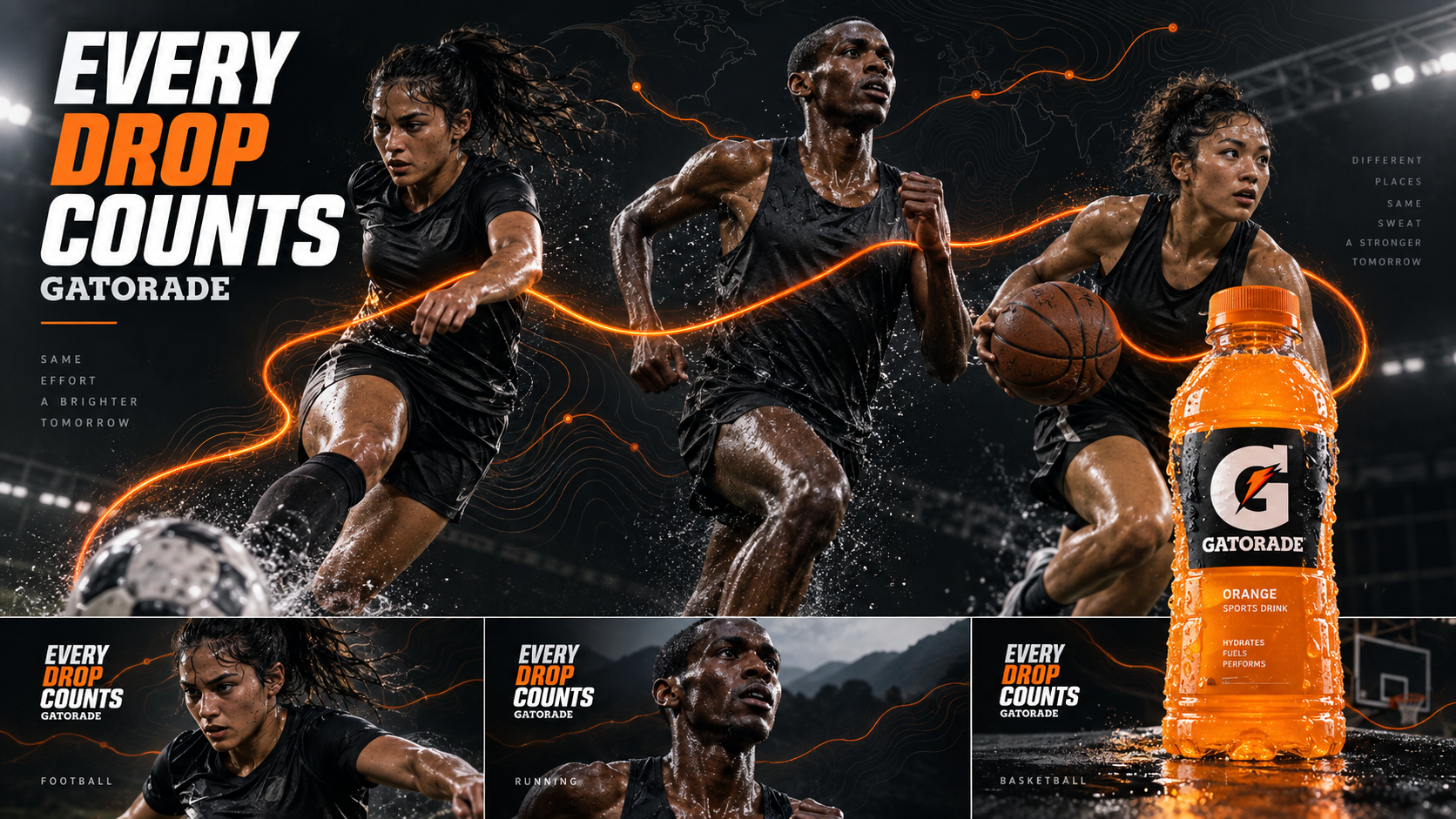 Gatorade Every Drop Counts global campaign hero