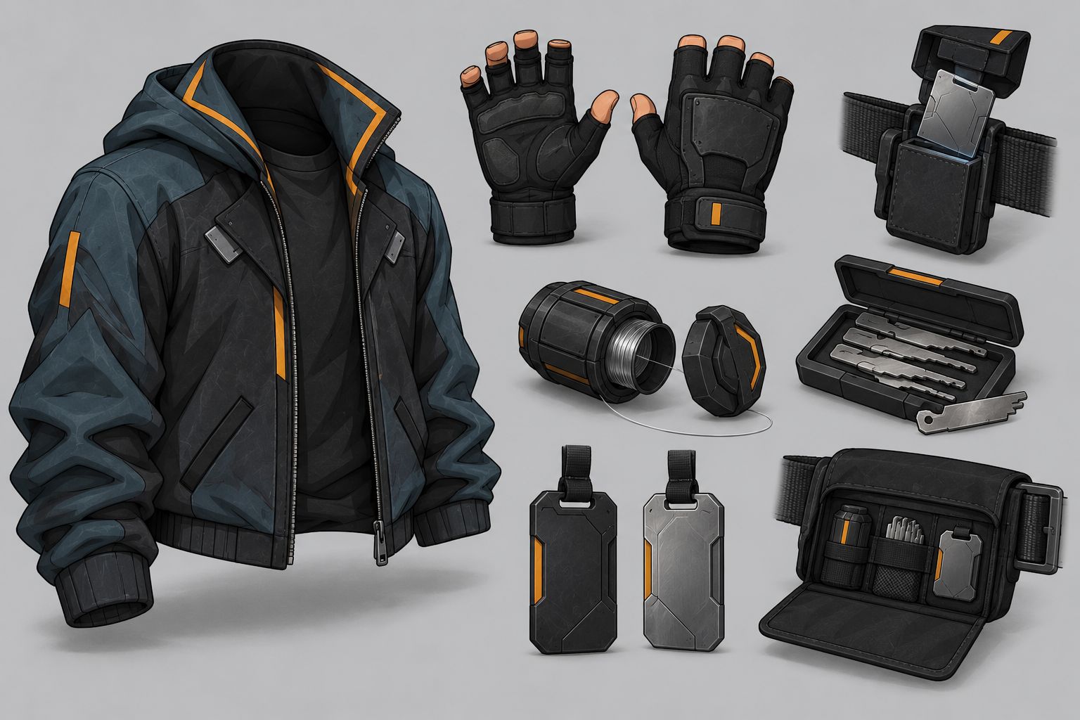 Axel costume and covert tools