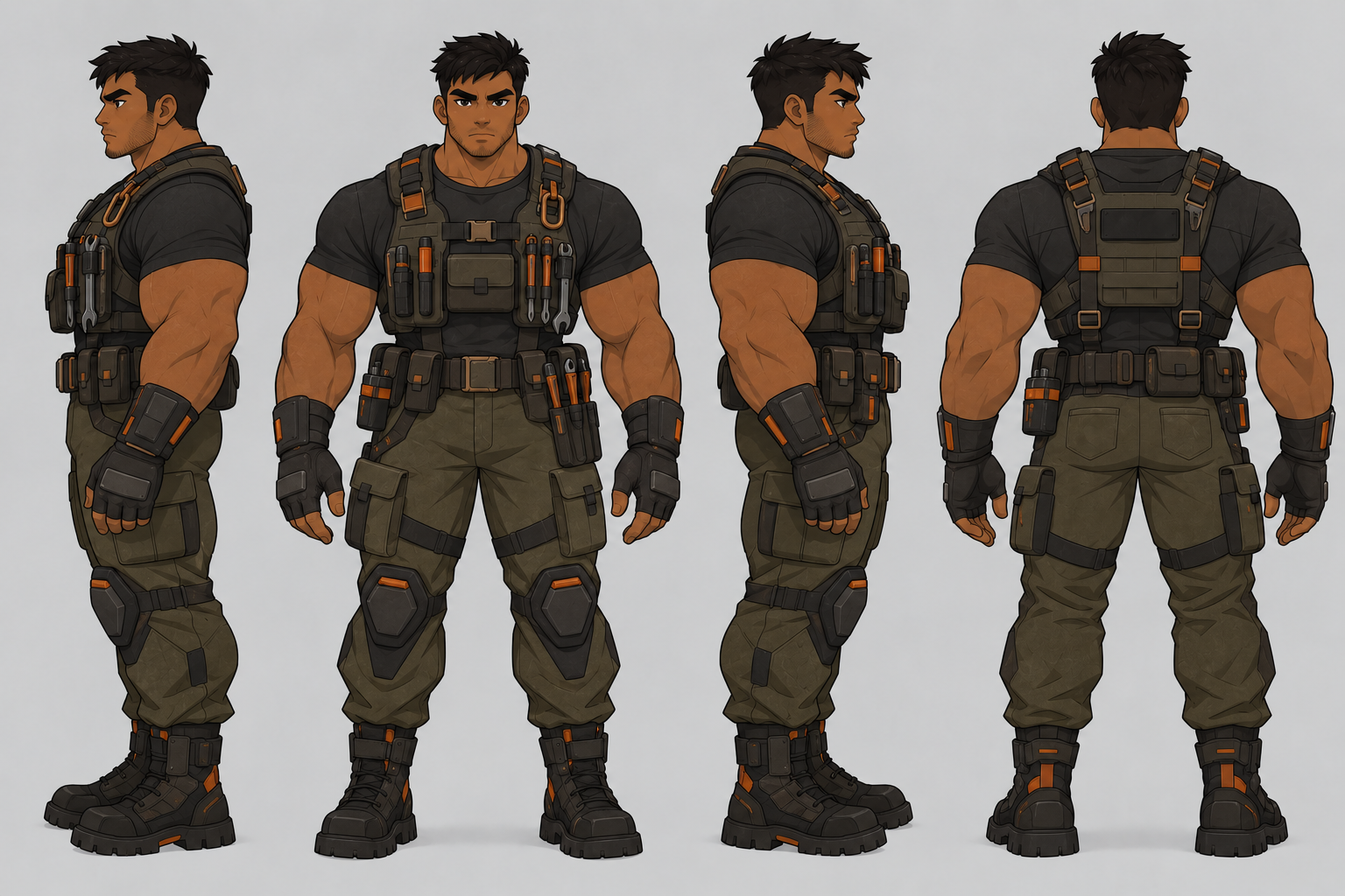 Bruzzy character turnaround