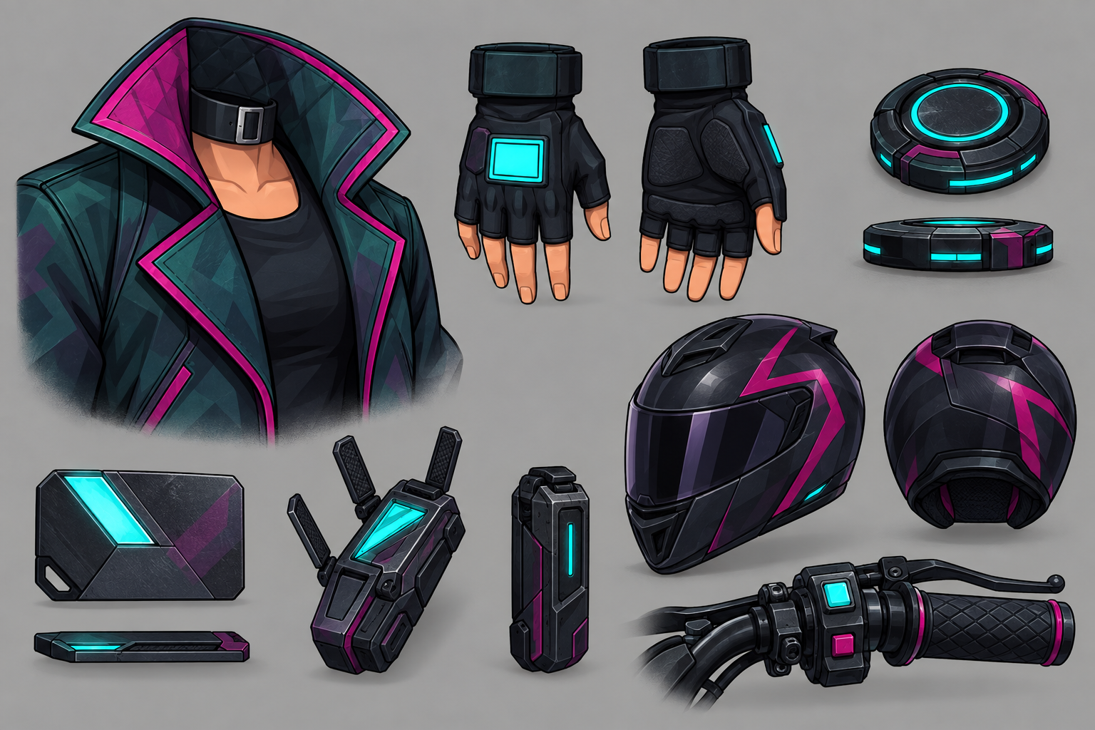 Maya costume, motorcycle and misdirection tools