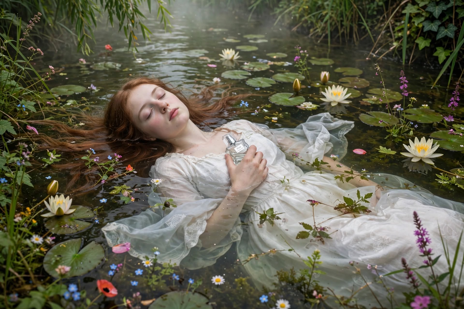 Fluid floral water campaign