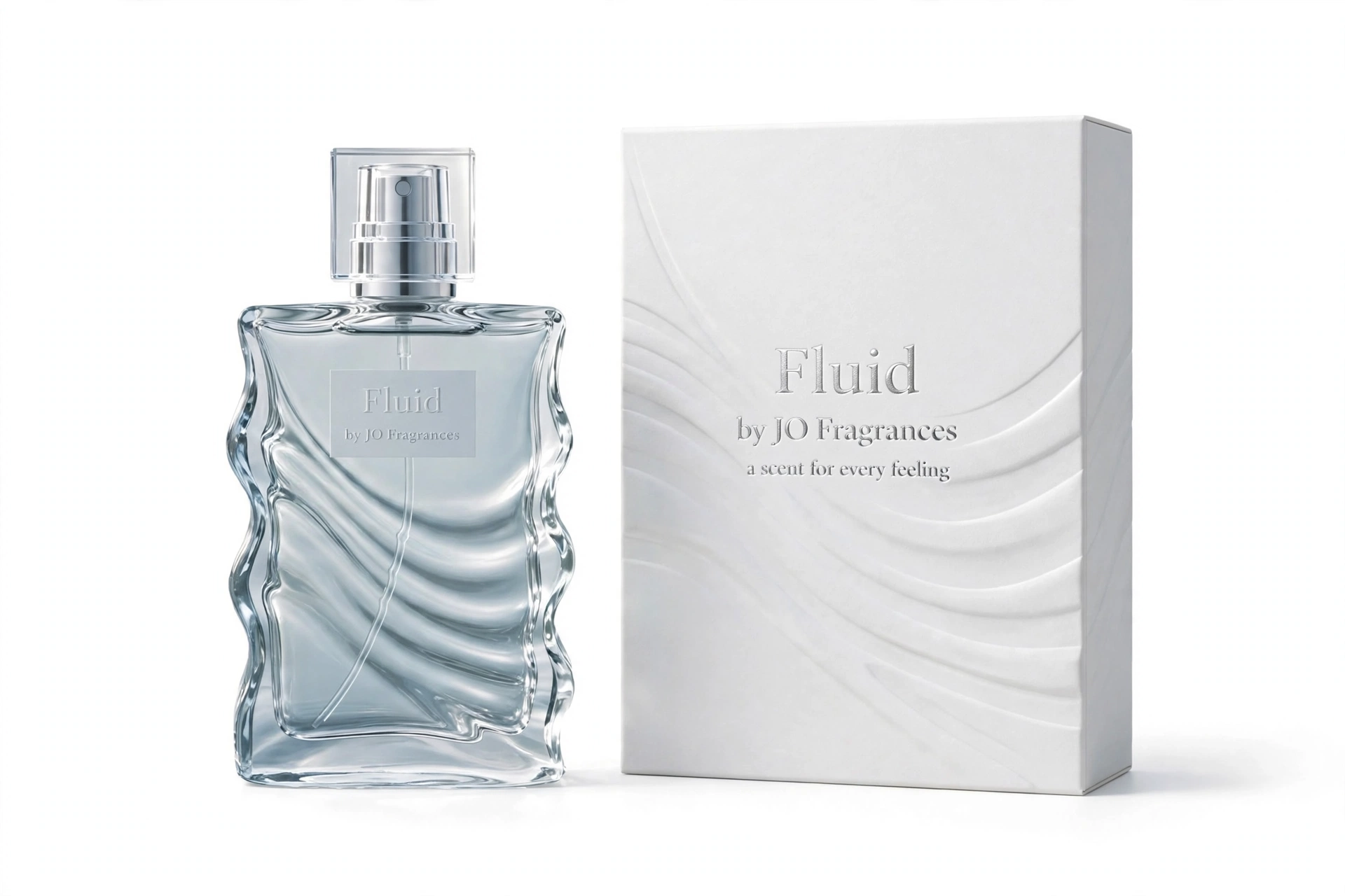 Fluid perfume bottle and packaging